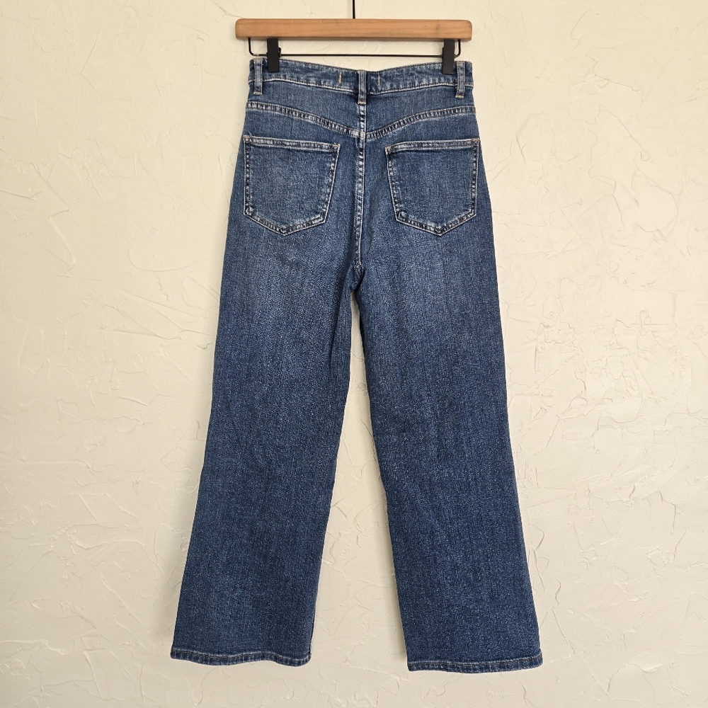 Free People Wales Wide Leg Cropped Button Fly Jeans, 25 - Picture 7 of 11